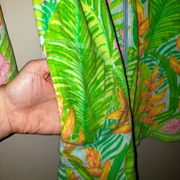 VINTAGE LILLY PULITZER HOODIE TERRY ZIP UP SWIM COVER UP SIZE 10 GIRLS - Picture 3 of 5